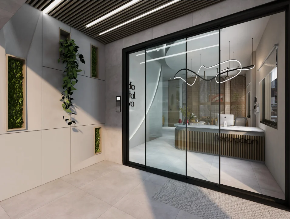 ابواب سحب زجاجي حديث